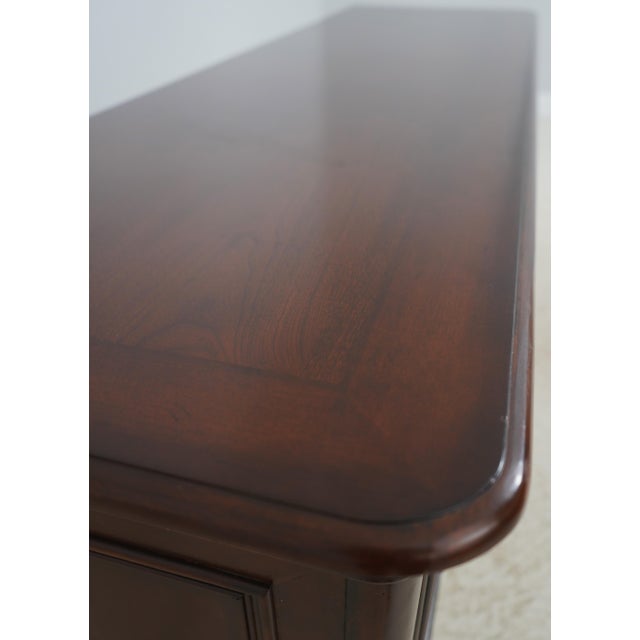 Brown Cherry Tv Media Cabinet W. Glass Doors For Sale - Image 8 of 18