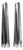 Tall Aluminum Vases, 1980, Set of 2 For Sale