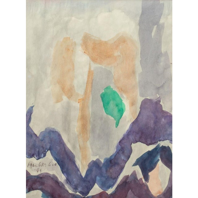 Black Willard MacGregor Abstract Watercolors, 2 For Sale - Image 8 of 11