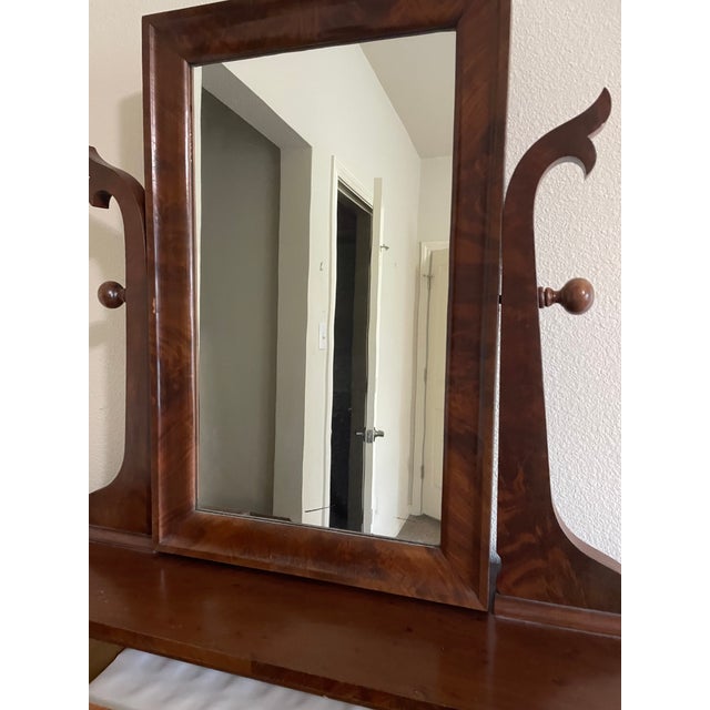 American Empire Style Dressing Chest (Dresser With Mirror) For Sale In Austin - Image 6 of 11