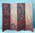 Vintage Asian Chinoiserie Four Panel Screen For Sale - Image 9 of 12