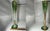 Antique Moser Green to Clear Trumpet Vase: Bohemian Gold Gilt Decor (18.5") For Sale - Image 10 of 10