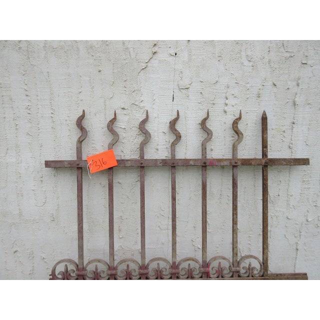 Victorian Antique Victorian Iron Gate Window Garden Fence Architectural Salvage Door #316 For Sale - Image 3 of 5