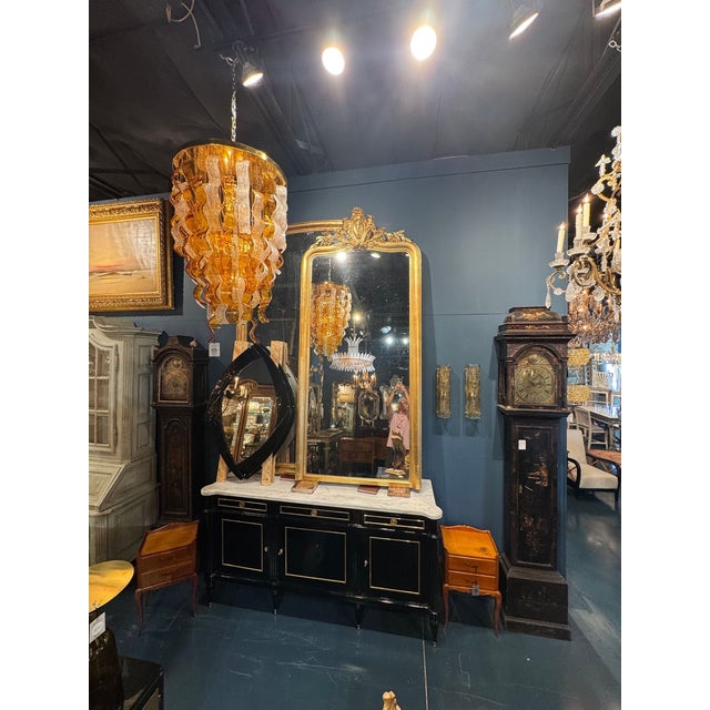Wood Large 19th C. French Louis XVI Giltwood Floor Mirror For Sale - Image 7 of 7