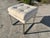 Chrome and upholstered stool attributed to Milo Baughman. This stool has a sleek, chrome frame, with a classic Mid-Century...