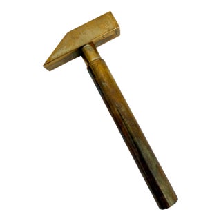 1970s Modernist Italian Brass Hammer Corkscrew, Bonwit Teller For Sale