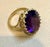 11 Carat Amethyst Cocktail Ring in 14 Karat Yellow Gold 7.2 GmSize 5.25 For Sale - Image 15 of 18