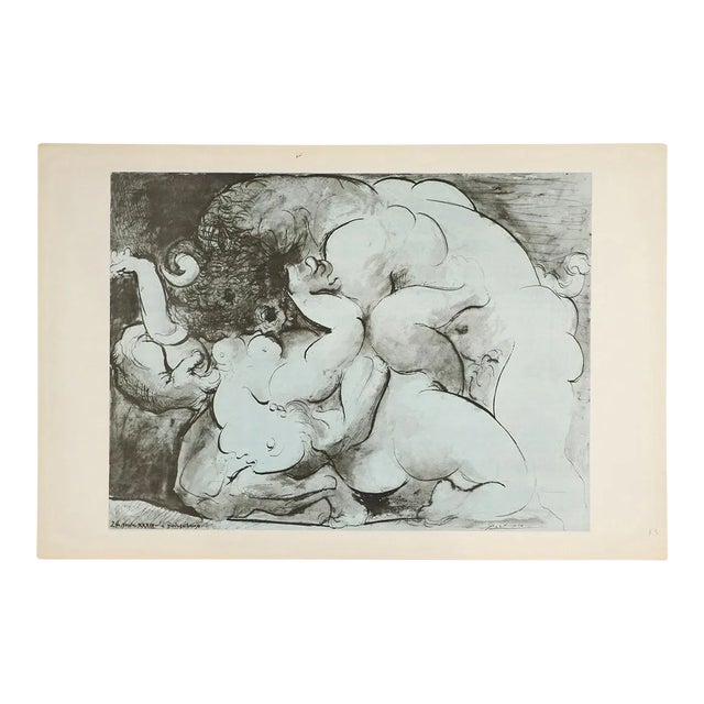 Mid 20th Century Abstract Figurative Lithograph After Pablo Picasso For Sale