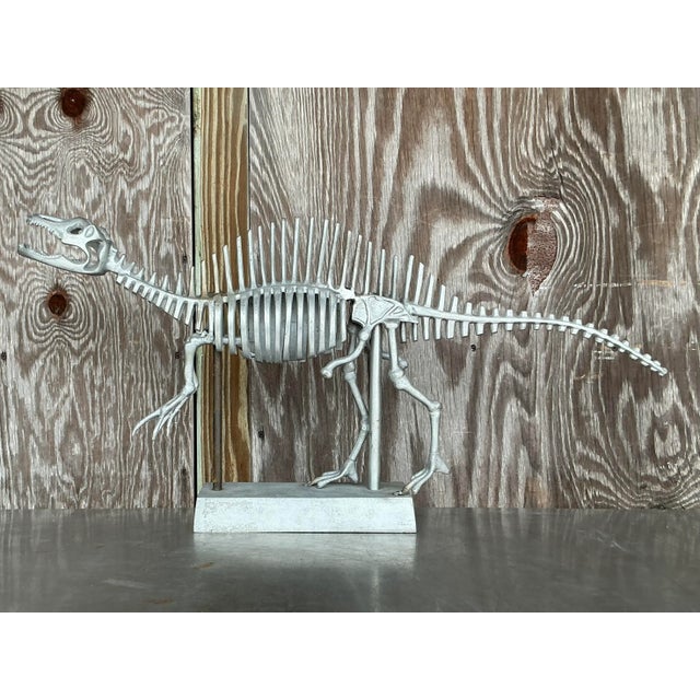 Vintage Boho Steel Dinosaur Model For Sale - Image 4 of 6