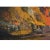 Wood 1960s Rutten Mid-Century Modern Black Orange Yellow Abstract Expressionist Horizontal Painting For Sale - Image 7 of 10