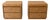 1970s Mid-Century Modern Walnut Burl Two-Drawer Nightstands, Pair For Sale
