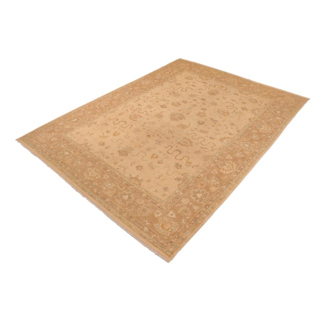 Shabby Chic 1990s Classic Ziegler Tan Brown Hand-Knotted Wool Rug - 9'11'' X 13'8'' For Sale - Image 3 of 8