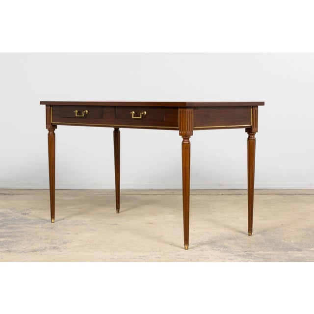 Mid-20th Century French Louis XVI Writing Desk in Mahogany & Leather For Sale - Image 14 of 18