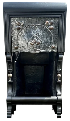 Victorian Art Nouveau Cast Iron Fireplace