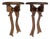 Vintage Folk Art Hand-Carved Bow Wall Shelves, a Pair For Sale