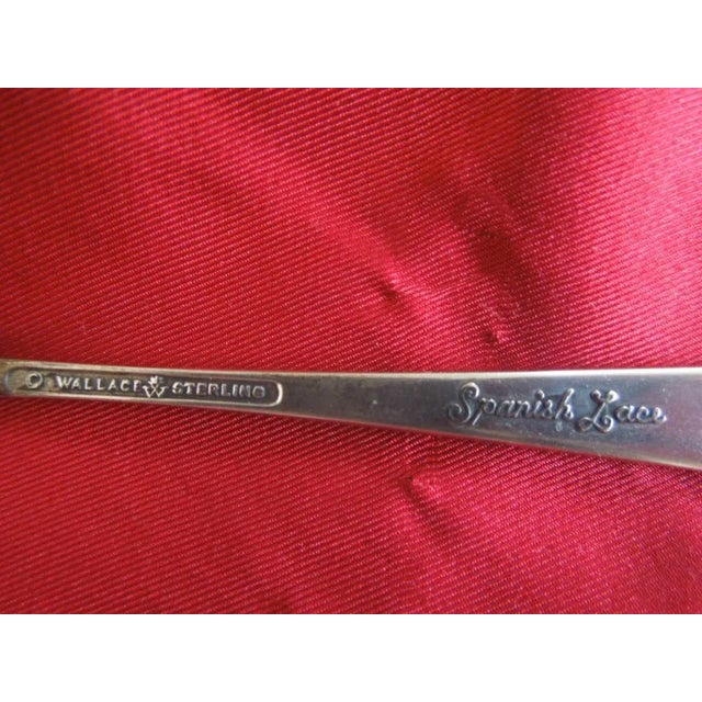 Wallace Silversmiths 1960s Wallace Sterling Silver Cheese Scoop - Spanish Lace Pattern For Sale - Image 4 of 4