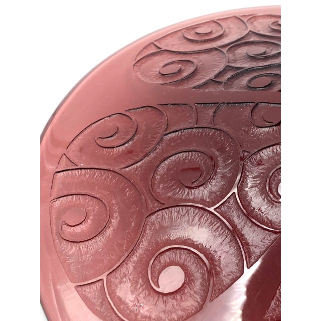 Charles Schneider, Important Art Deco Violet Glass Centerpiece, Le Verre Francais, France 1930s For Sale - Image 11 of 13