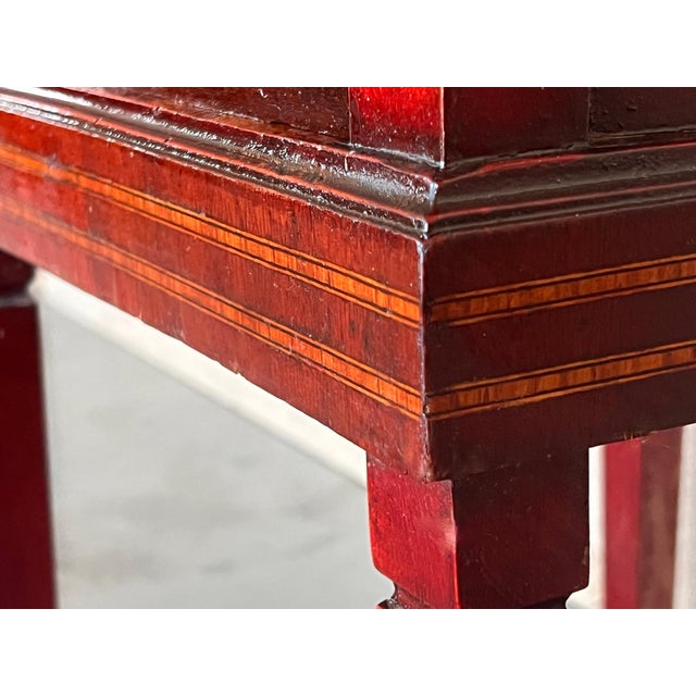 Late 19th Century Louis XVI Style Marquetry Nightstands with Bronze Hardware and Mirror, A Pair For Sale - Image 9 of 18