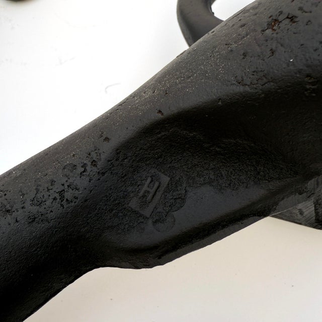 Vintage Cast Iron Dachshund Andirons For Sale - Image 10 of 12