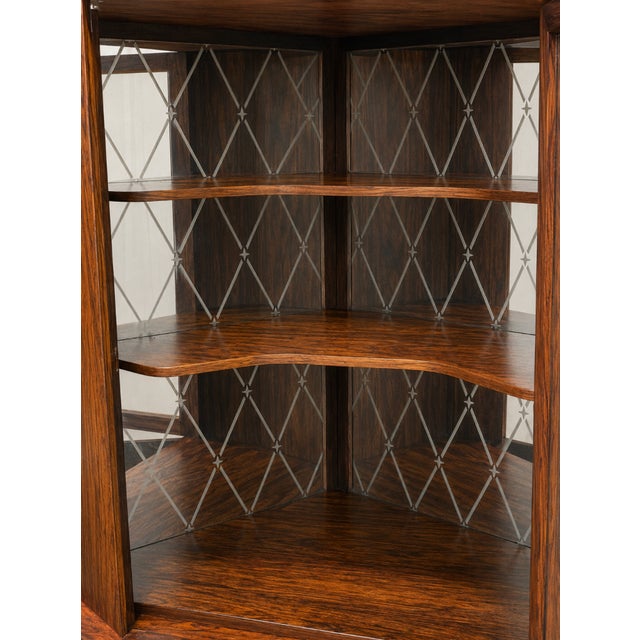 Mid Century Modern Teak Corner China or Liquor Cabinet, Made in Denmark. C. 1960's For Sale - Image 11 of 14