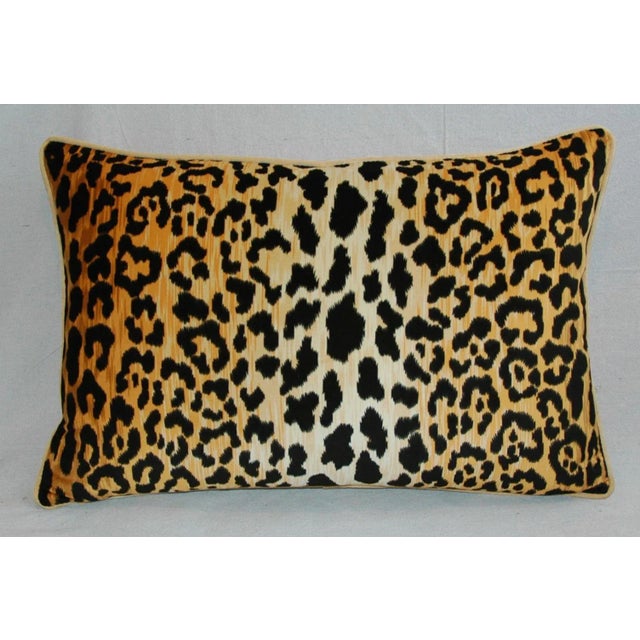 Textile Hollywood Leopard Spot Safari Velvety Cotton Feather/Down Pillows - Pair For Sale - Image 7 of 10