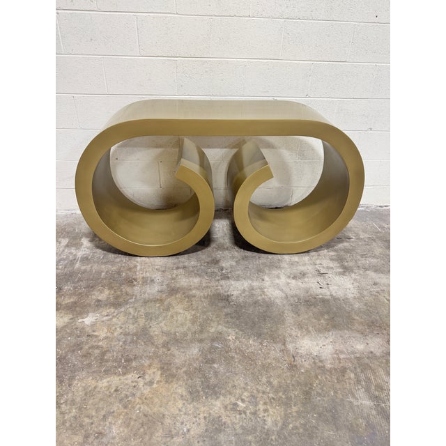 Modern Mr Brown London Gold Waterfall Console For Sale - Image 3 of 4