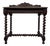 19th Antique Century English Victorian Carved Oak Writing Table with Leather Top For Sale