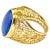 18k Gold Filigree Lapis Lazuli Ring For Sale - Image 4 of 11