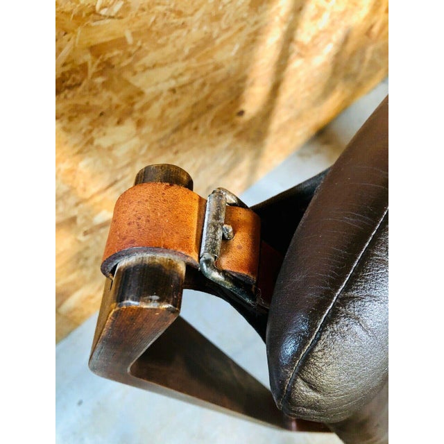 Vintage Scandinavian Viking Chair in Coco Leather, 1970s For Sale - Image 6 of 8