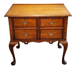 Early 20th Century Oak Lowboy Console Table