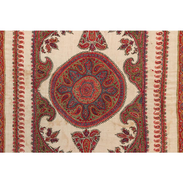 Royal Boteh Vintage Mounted Paisley Textile For Sale In Los Angeles - Image 6 of 7