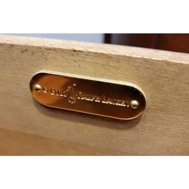 Mid 20th Century Art Deco Style Flame Mahogany Chests of Drawers by Ralph Lauren - Pair For Sale - Image 5 of 8