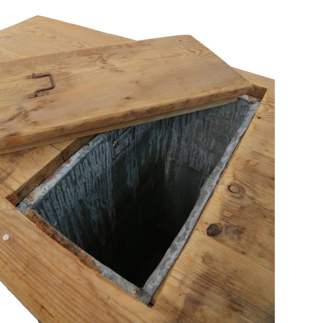 Antique Fir Icebox, 1920s For Sale - Image 4 of 6