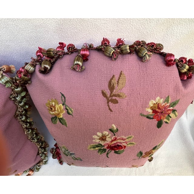 1910s A Set of Two Pillows Upholstered With Tapestry For Sale - Image 5 of 6