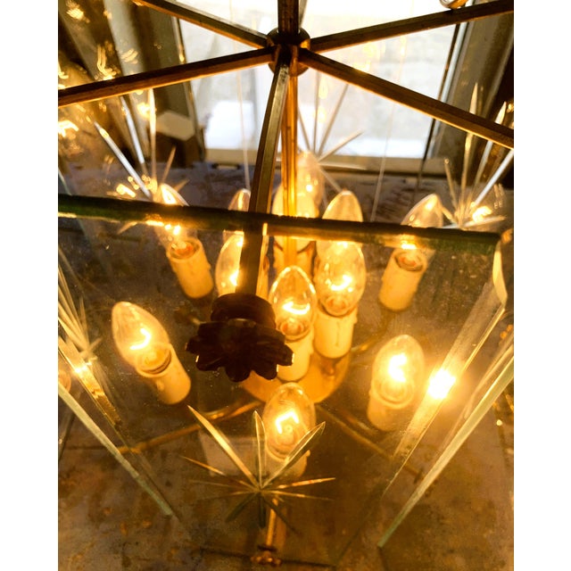 Art Deco Wall Lamps and Chandelier with 12 Lamps, 1970s, Set of 5 For Sale - Image 4 of 18