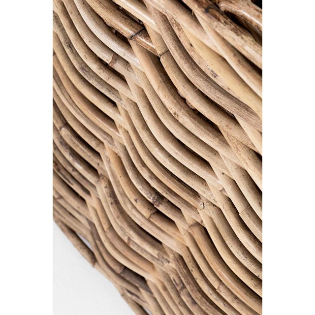 Brown Large Country House Wicker Basket For Sale - Image 8 of 9