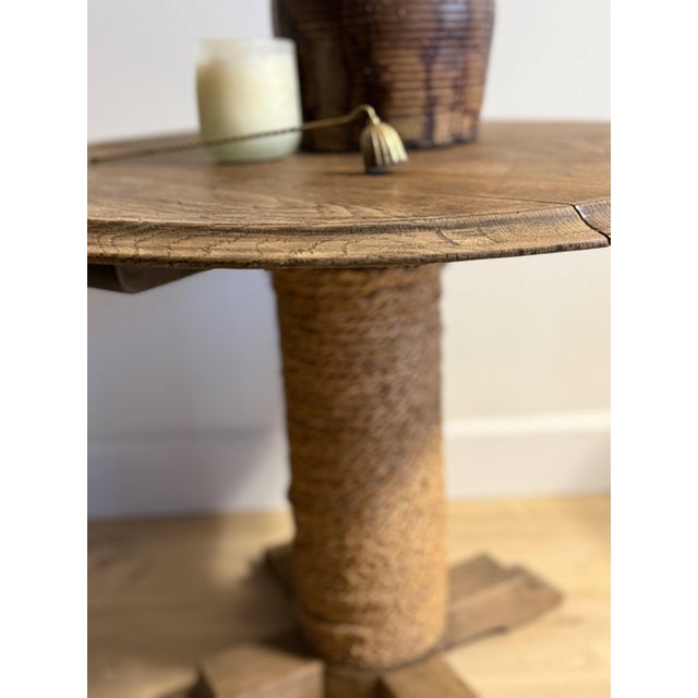 Wood Rare Antique Charles Dudouyt Table For Sale - Image 7 of 7