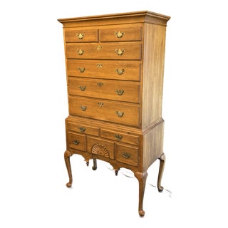 Ethan Allen 1776 Collection Maple Highboy Dresser For Sale