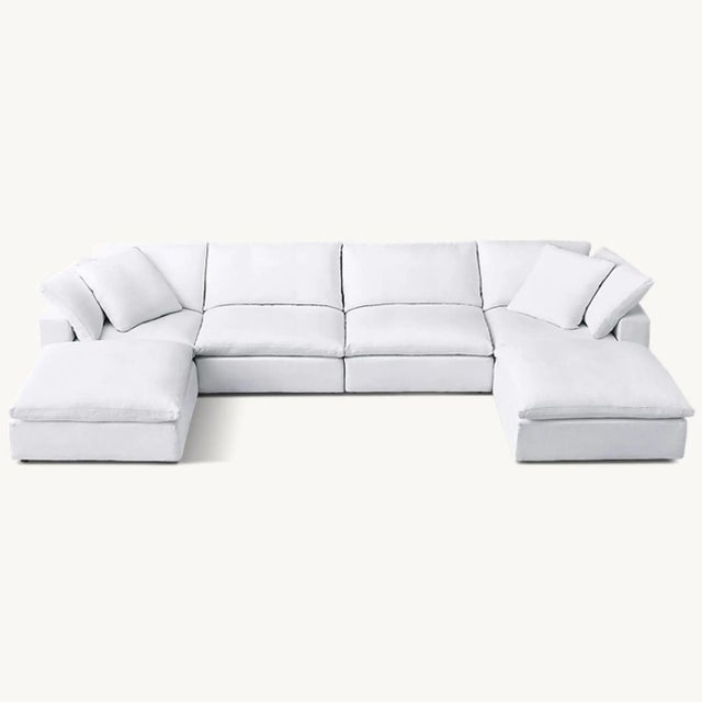 Restoration Hardware Restoration Hardware Cloud Modular U-Chaise Sectional For Sale - Image 4 of 7
