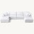 Restoration Hardware Restoration Hardware Cloud Modular U-Chaise Sectional For Sale - Image 4 of 7