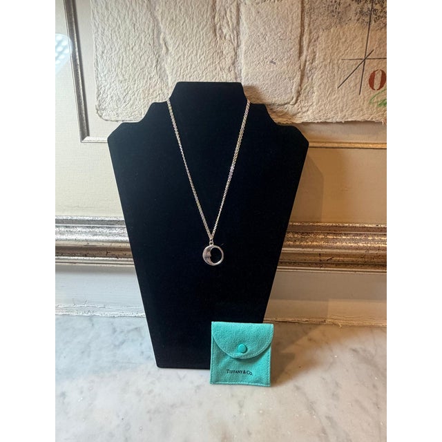 Tiffany & Co. Sterling Silver Vintage Moon Double Chain Necklace 10.5g For Sale - Image 6 of 6