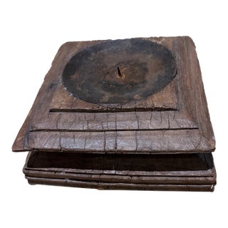 Woodblock Candle Holder For Sale