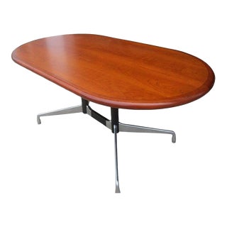 1960s Vintage Herman Miller Desk With Knoll Walnut Top, Attributed For Sale