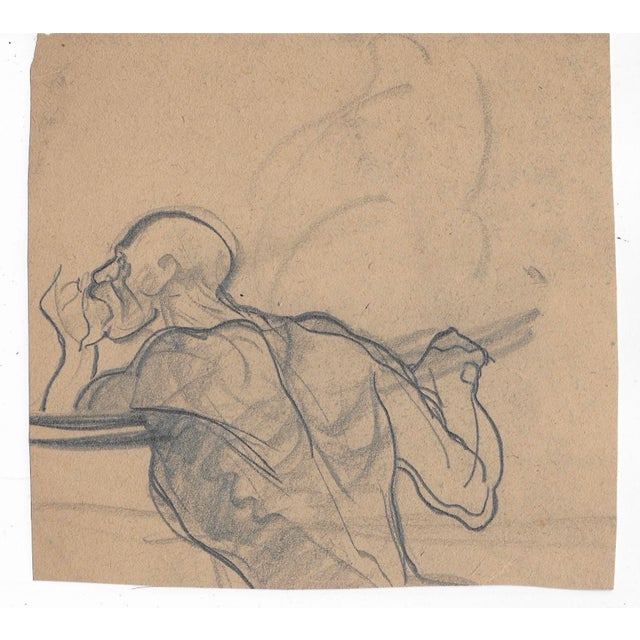 Male nude from the estate of the artist Paul Travis (Ohio, 1891-1975). Travis attended the Cleveland Institute of Art...