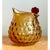 Vintage Amber Glass Chicken Pitcher For Sale - Image 11 of 12