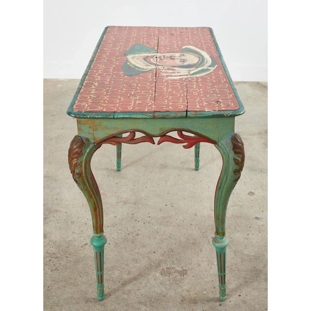 Louis XV Painted Entry Foyer Console Table by Ira Yeager For Sale In Sacramento - Image 6 of 13