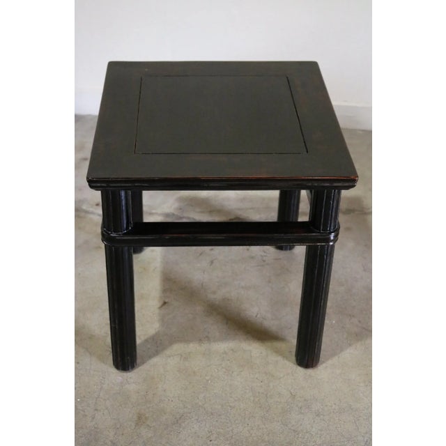 Black lacquered stool from Zhejiang province China late 19th c.