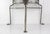 Early 2000s Artisan Industrial Steel Petite Side Table With Cutouts For Sale - Image 4 of 15