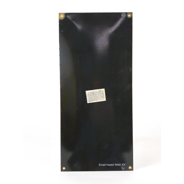 Art Nouveau Domed Enameled Advertising Sign from Wiener Werkstaette, Vienna, 1960s For Sale - Image 18 of 18