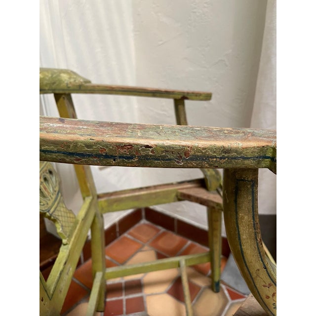 Painted Neoclassical Style Armchair, Italian Circa 19th Century For Sale - Image 10 of 10